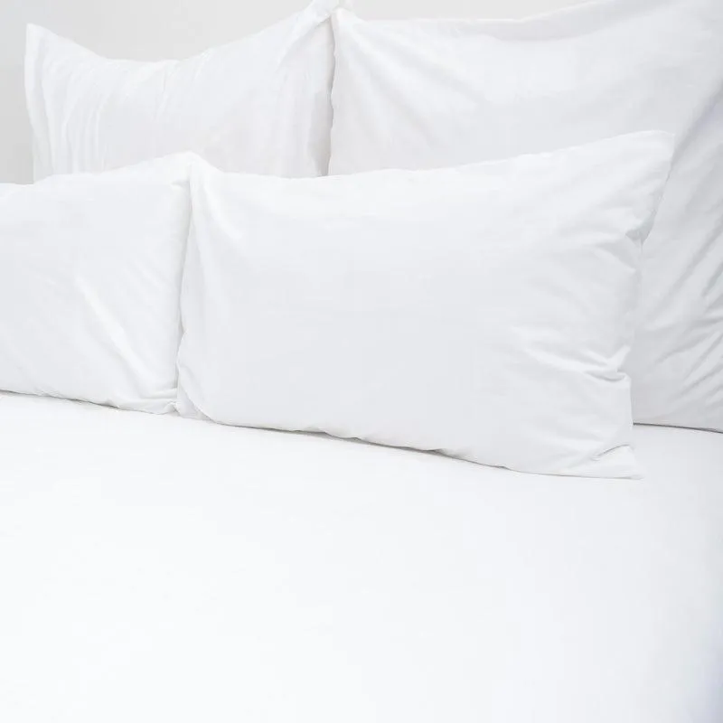 200 Thread Count Cotton Rich Percale Duvet Cover Set - White