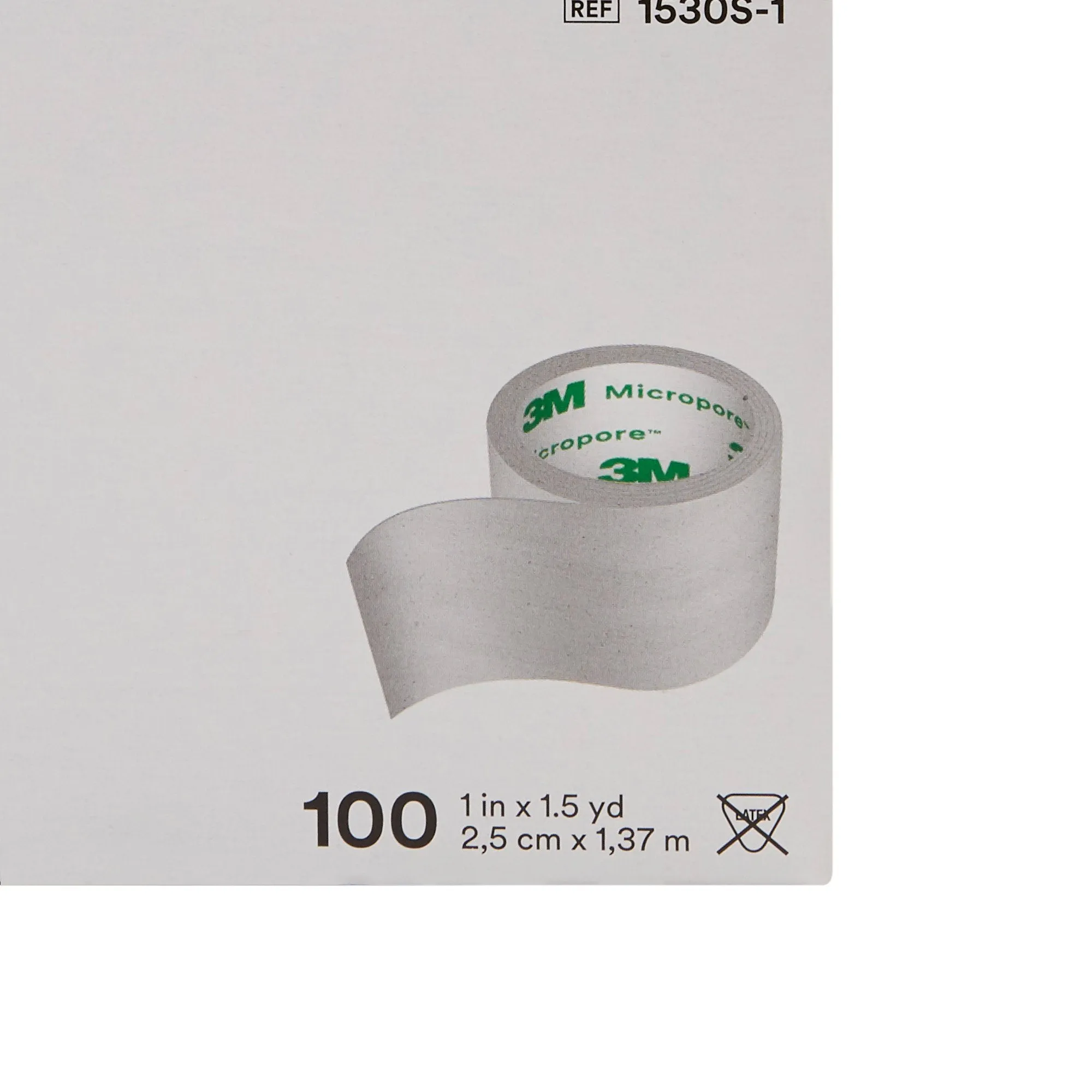 3M™ Micropore™ Paper Medical Tape, 1 Inch x 1-1/2 Yard, White, 1 Case of 500