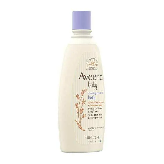 Aveeno Baby Calming Comfort Bath, Body & Hair Wash, Lavender and Vanilla Scent - 18oz