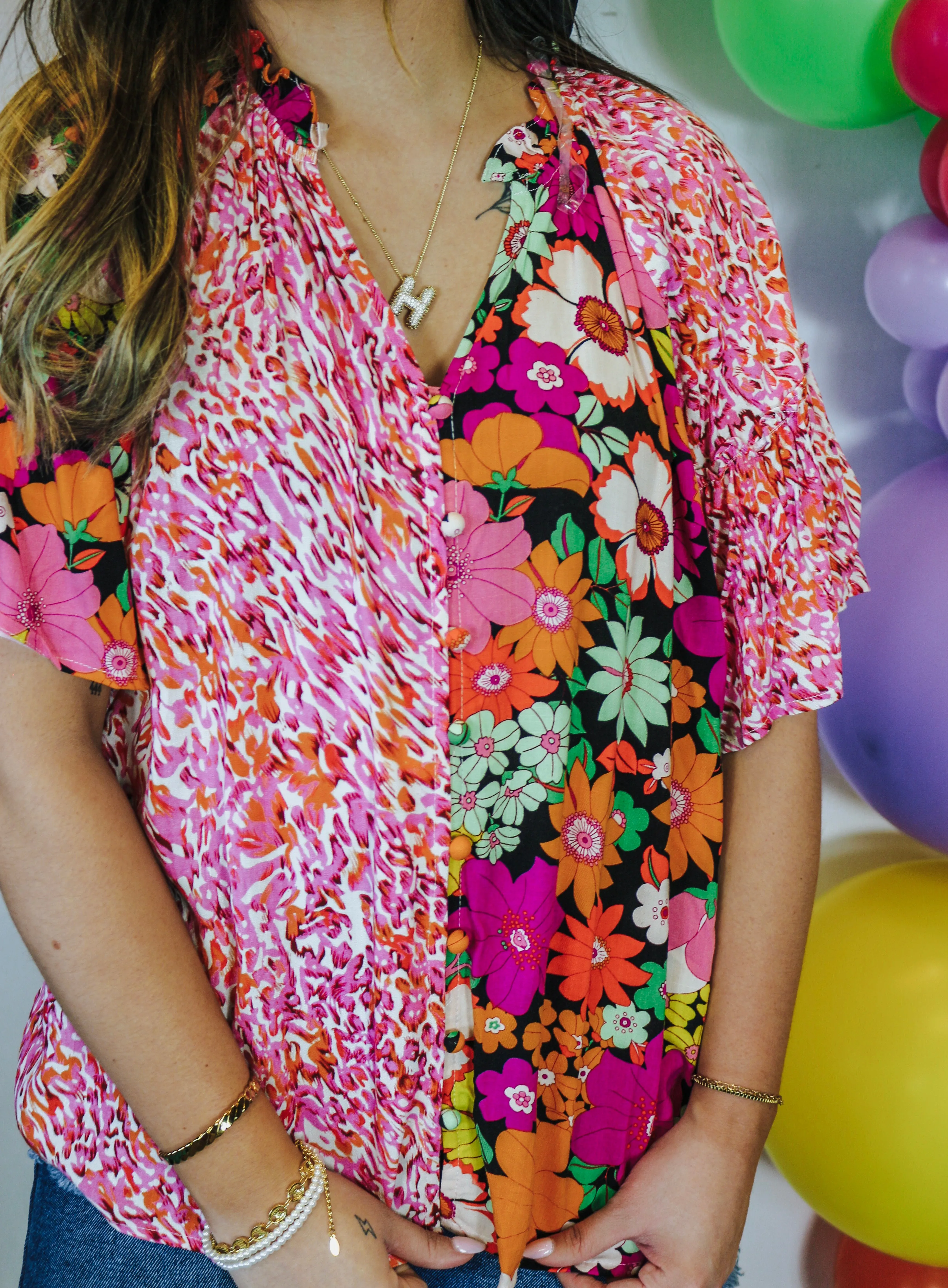 Be Bold Pink Blossom Blouse