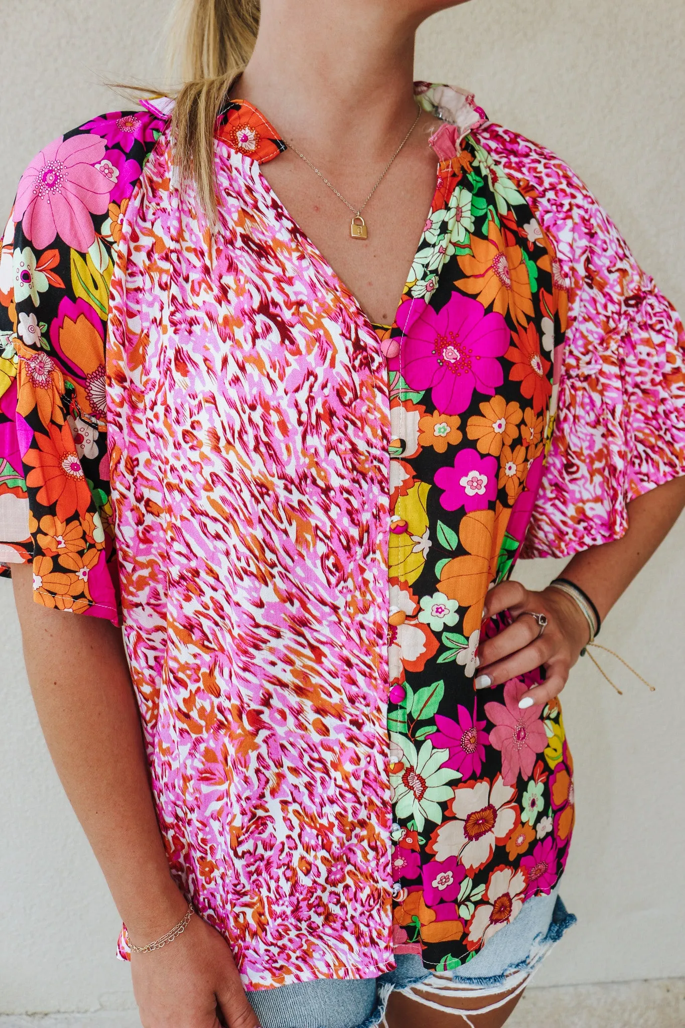 Be Bold Pink Blossom Blouse