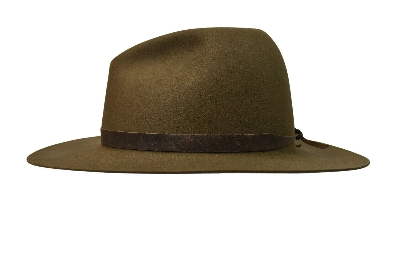 Beaver Fur Fedora Hat Moss