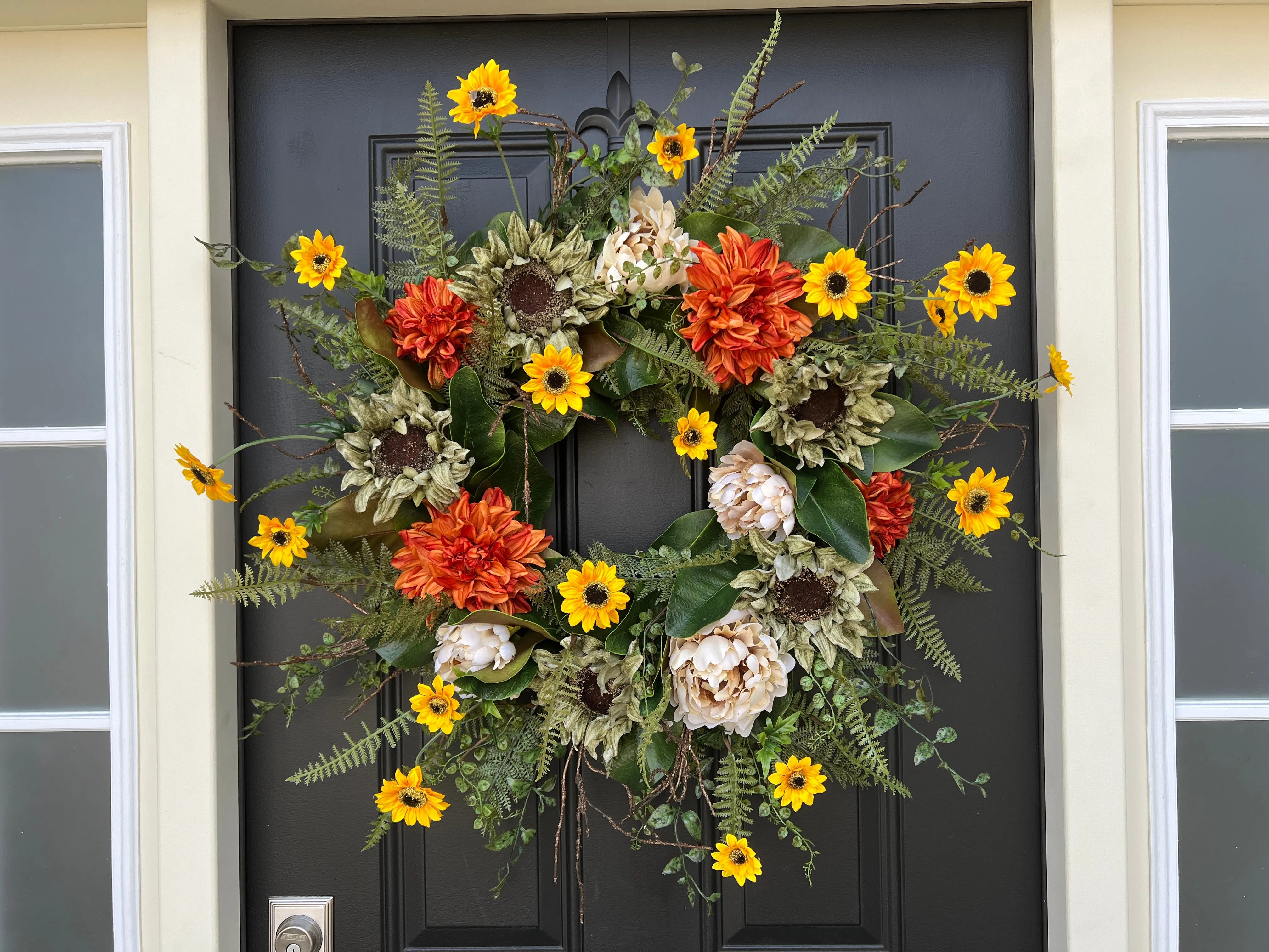 Black-Eyed Susan & Sunflower Fall Wreath