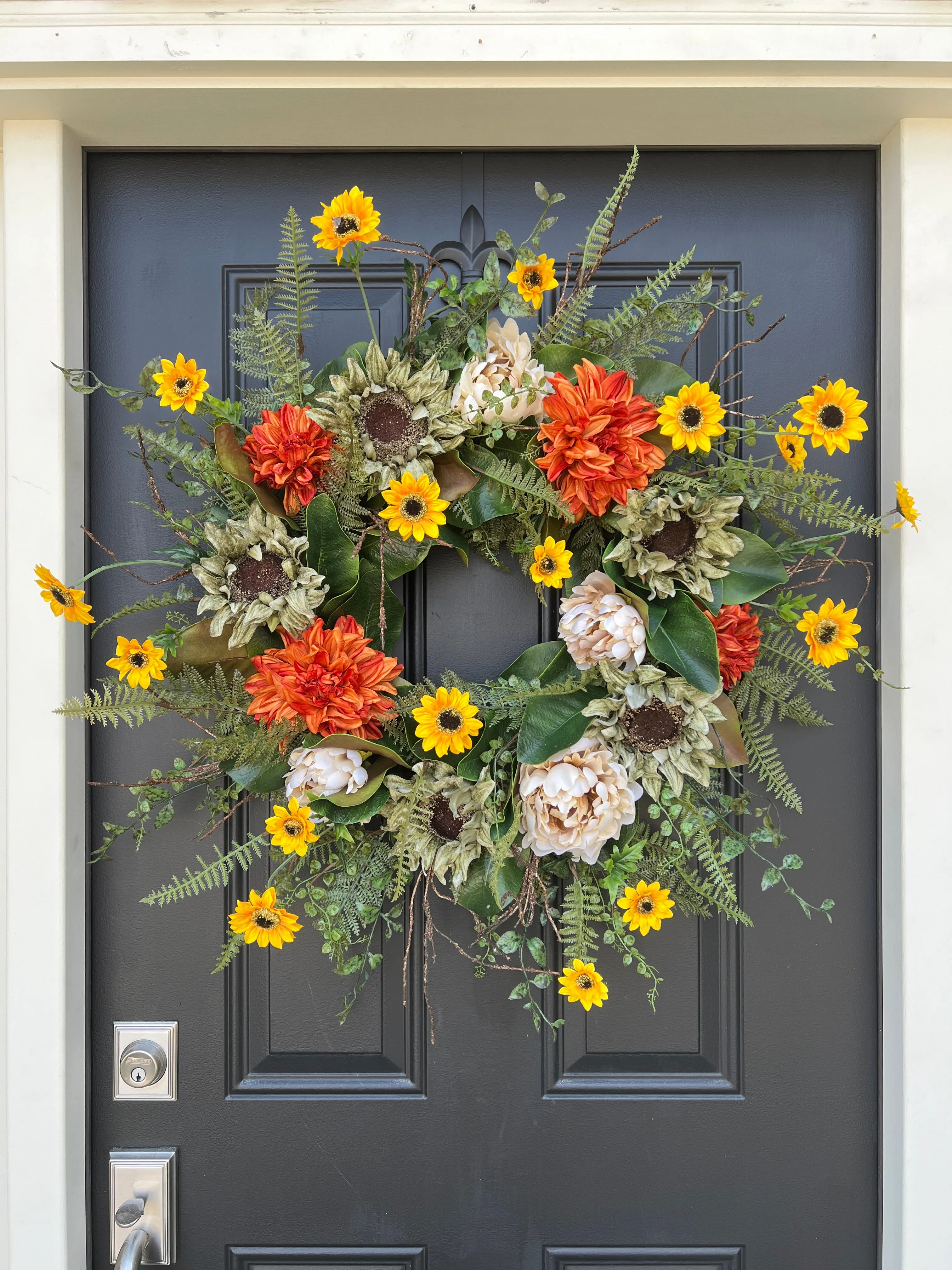 Black-Eyed Susan & Sunflower Fall Wreath