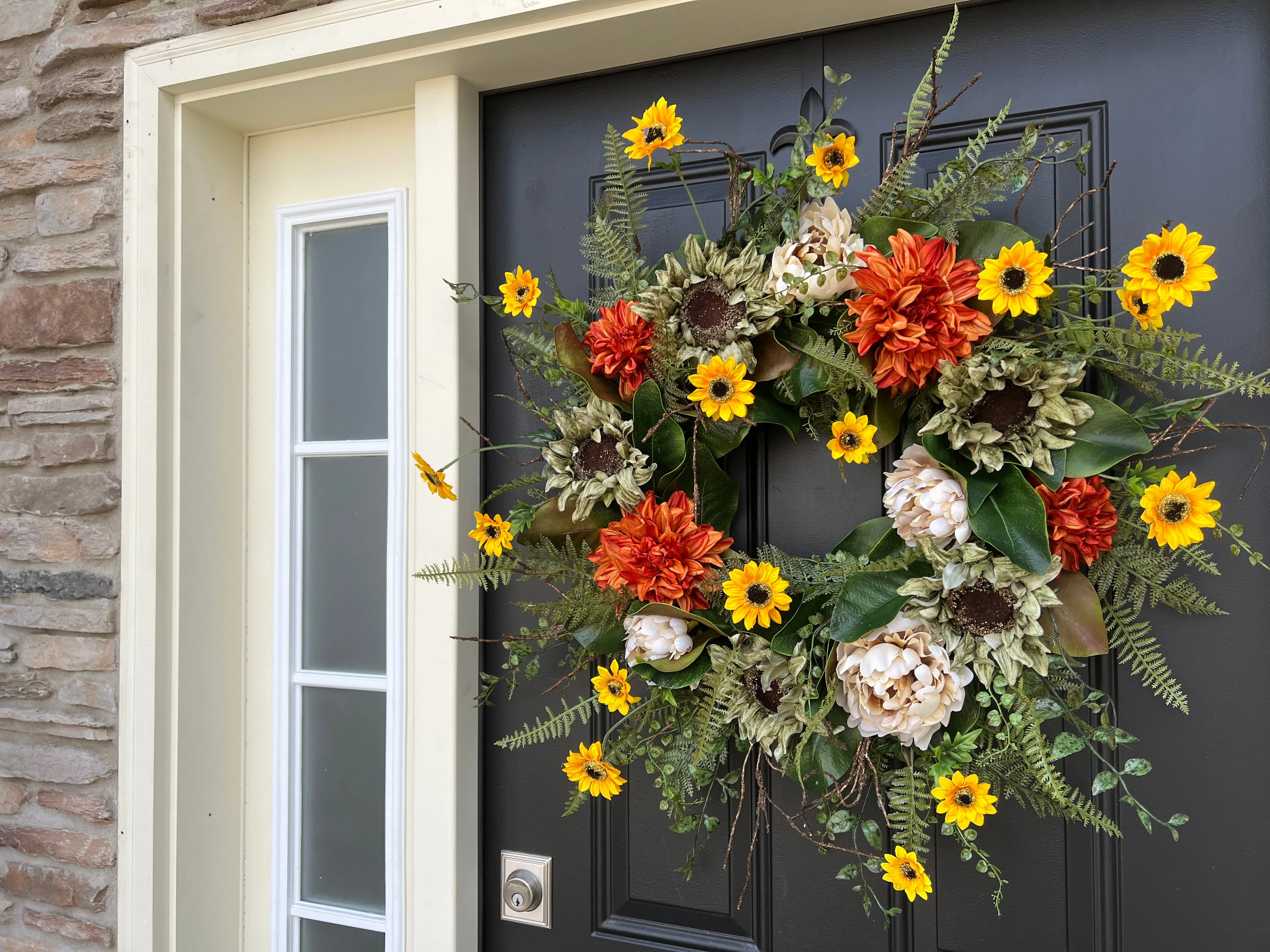 Black-Eyed Susan & Sunflower Fall Wreath