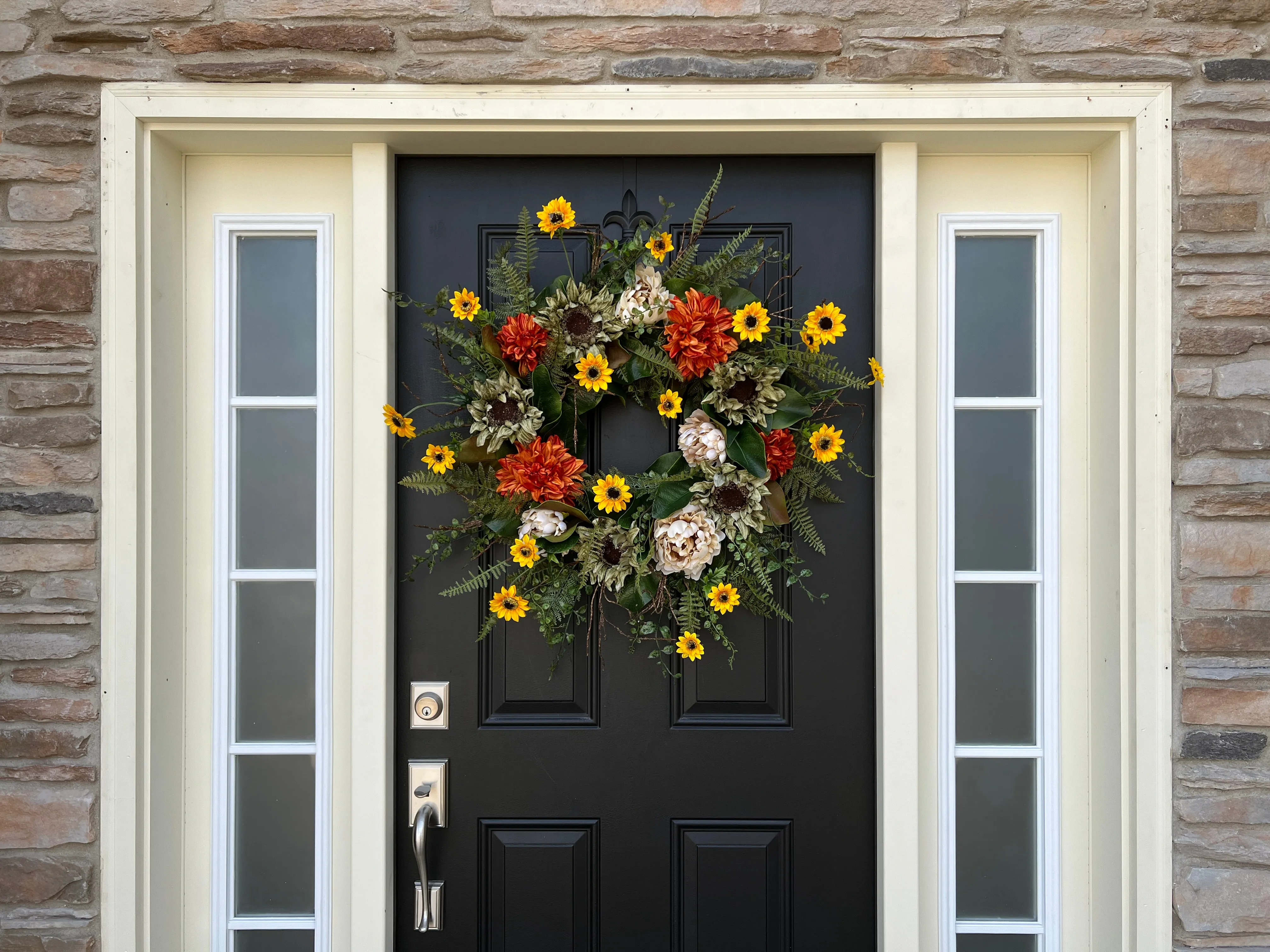 Black-Eyed Susan & Sunflower Fall Wreath