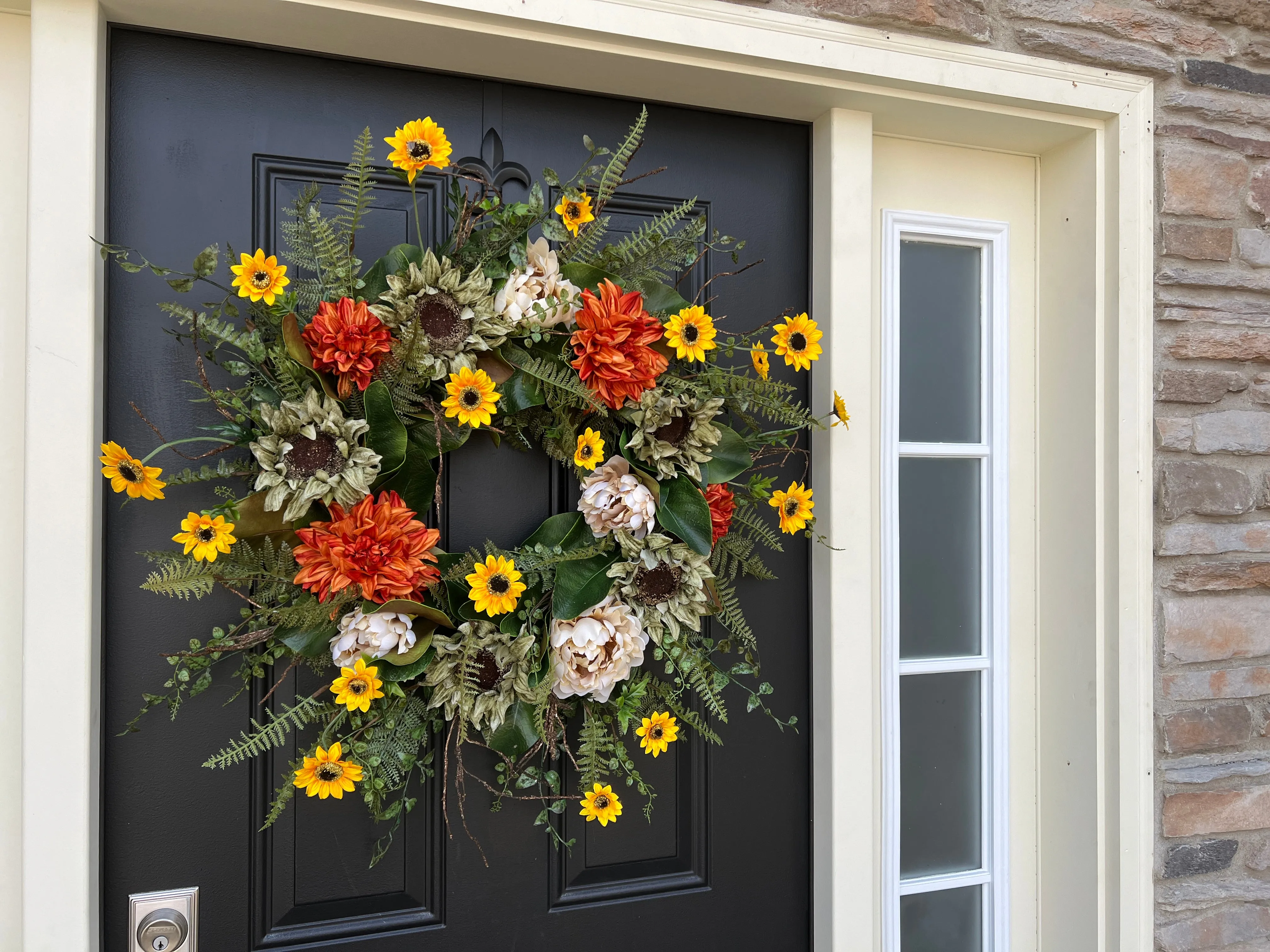 Black-Eyed Susan & Sunflower Fall Wreath