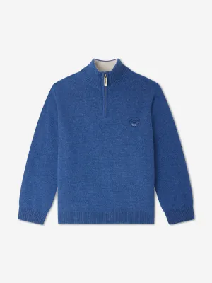 Bonpoint Boys Cashmere Gert Jumper in Blue