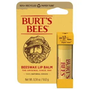 Burt's Bees Original Beeswax Paper Tube Lip Balm in Blister Box 0.34 oz Lip Balm