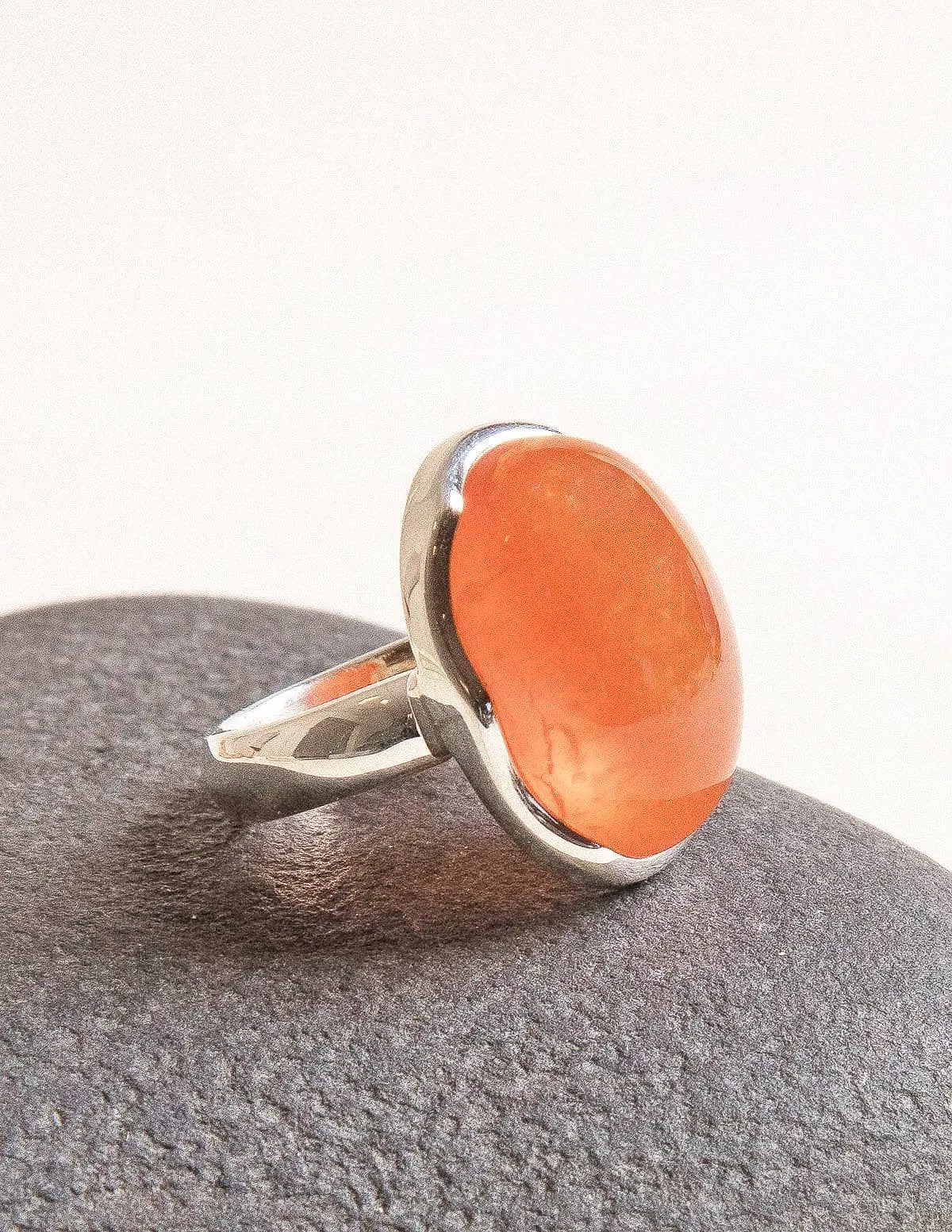 Carnelian Gemstone Ring - Adjustable Size 7-8