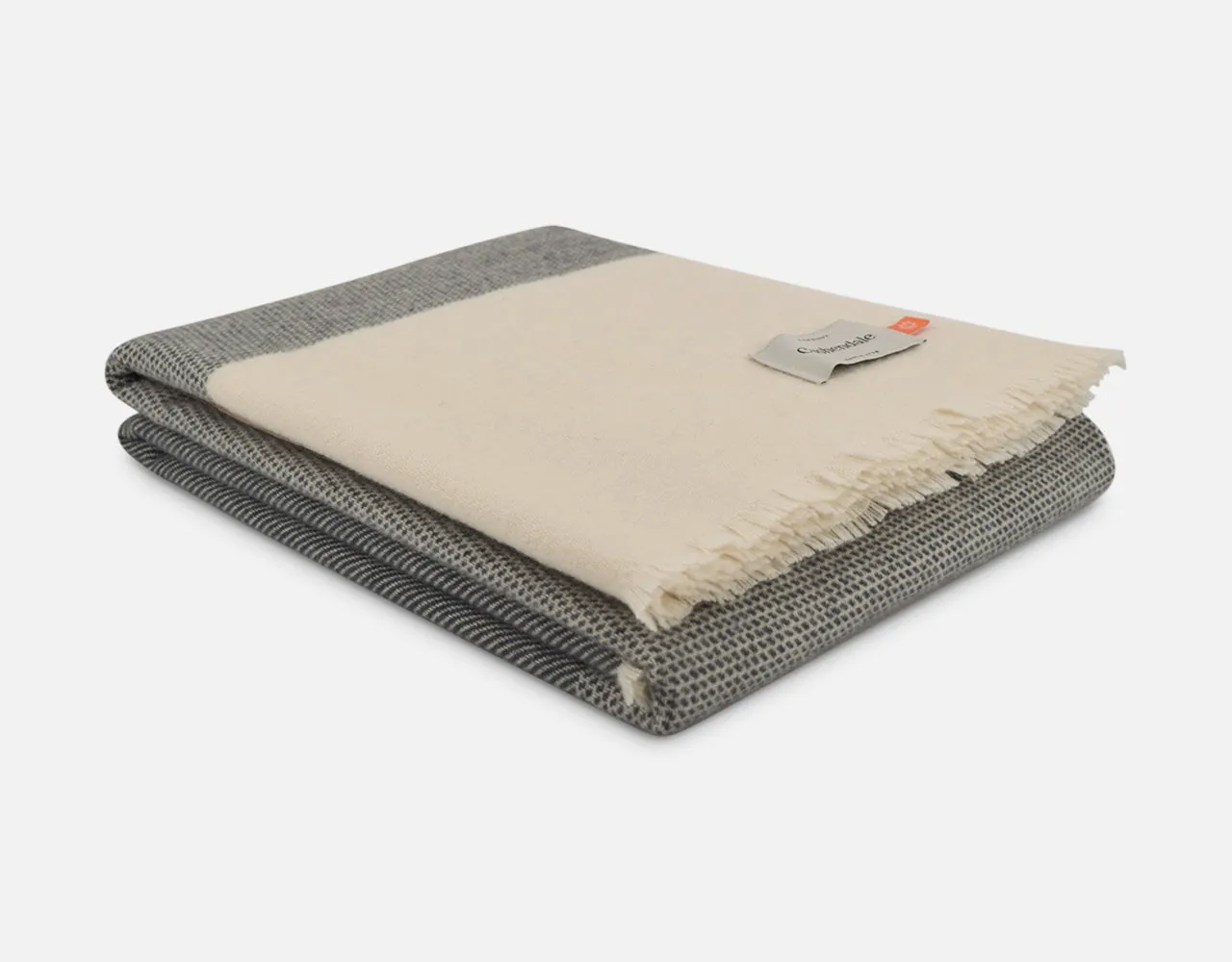 Charcoal Ballyogan Lambswool Throw Blanket