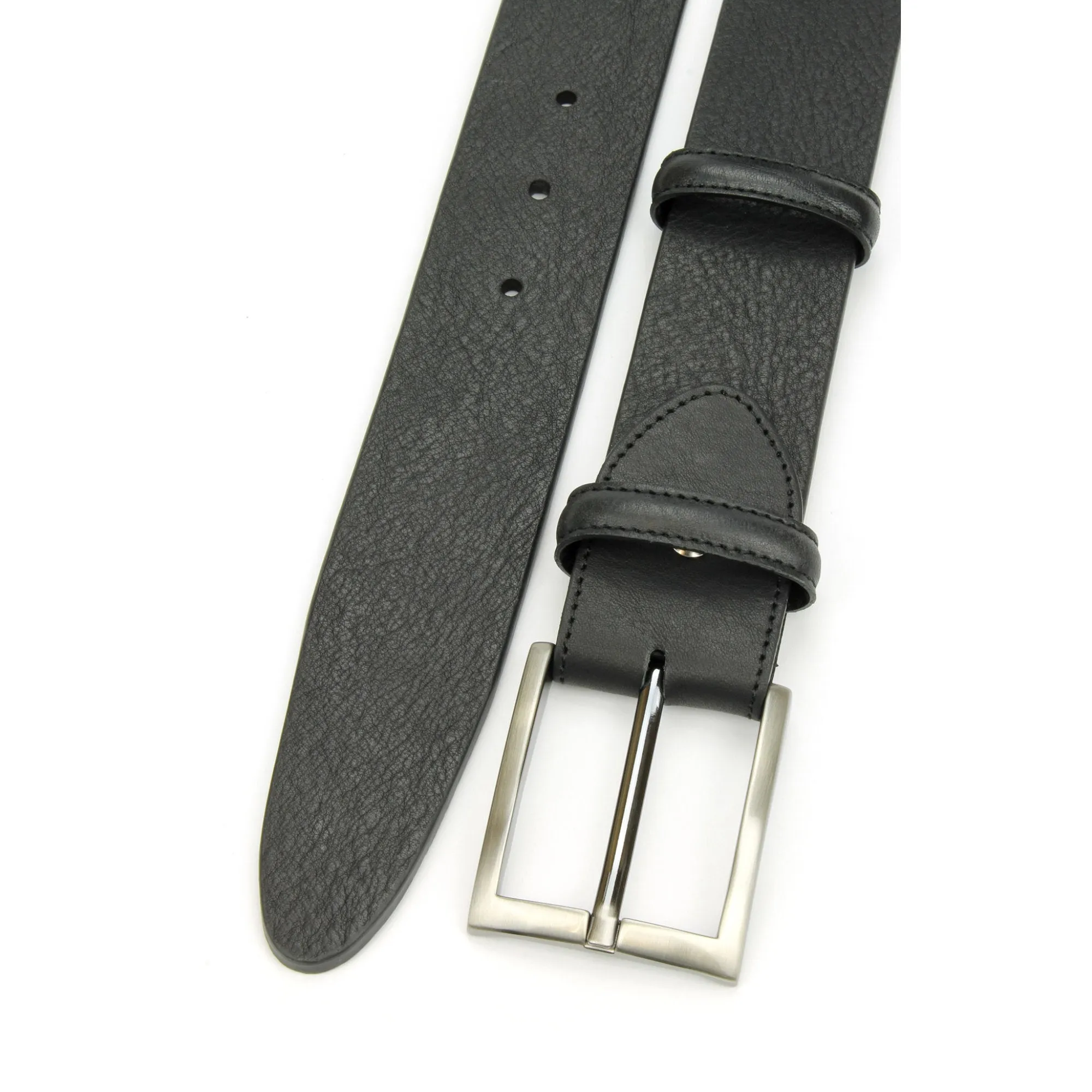 Classic Black Satin Gunmetal Belt