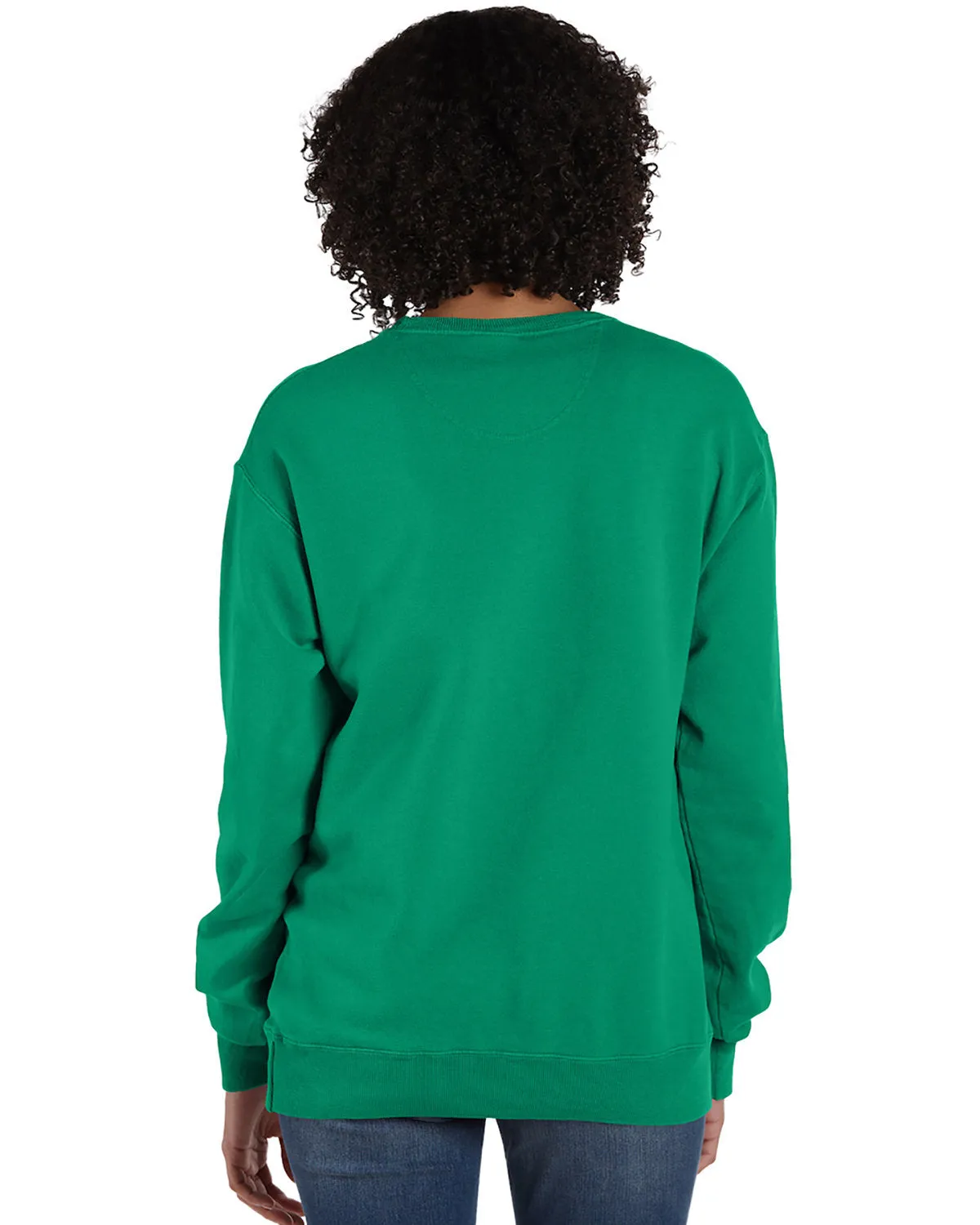 ComfortWash by Hanes Unisex Crew Sweatshirt GDH400 RICH GREEN GRASS