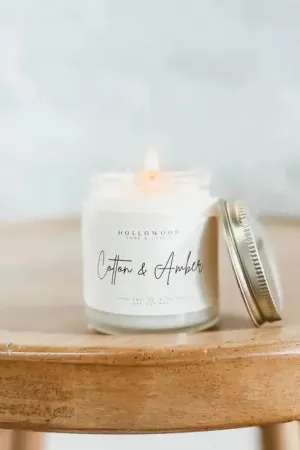 Cotton and Amber Candle