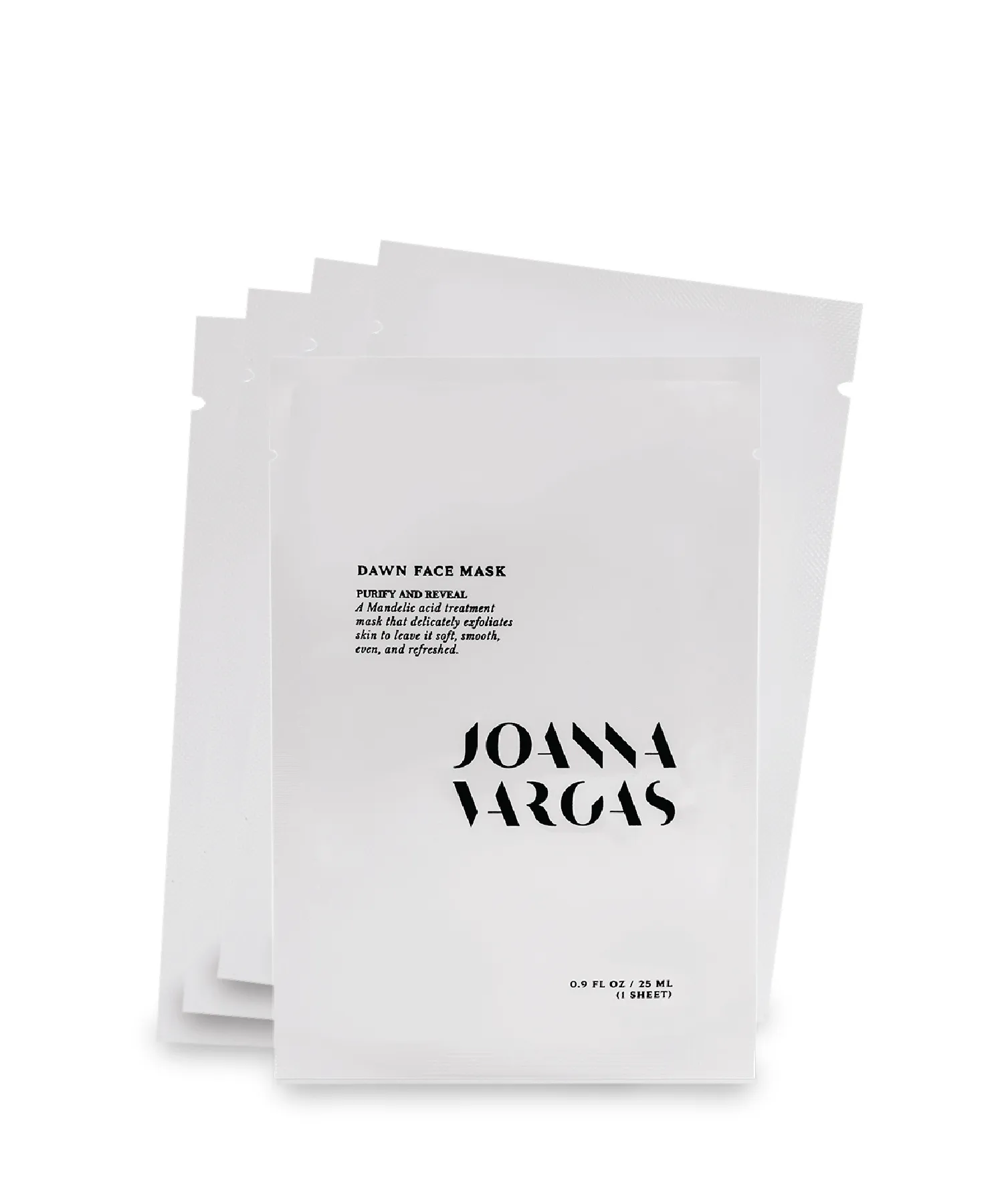 Dawn Brightening Mask - Illuminating Sheet Mask for Glowing and Radiant Skin - 5 Sheets, 4.5 FL OZ / 133 ML - Joanna Vargas