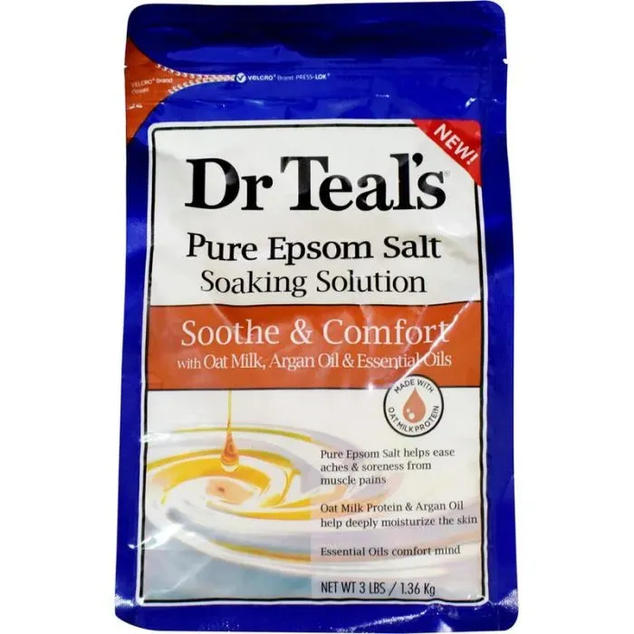 Dr Teal's - Epsom Bath Salt Oat Milk & Argan Oil | 1.36Kg