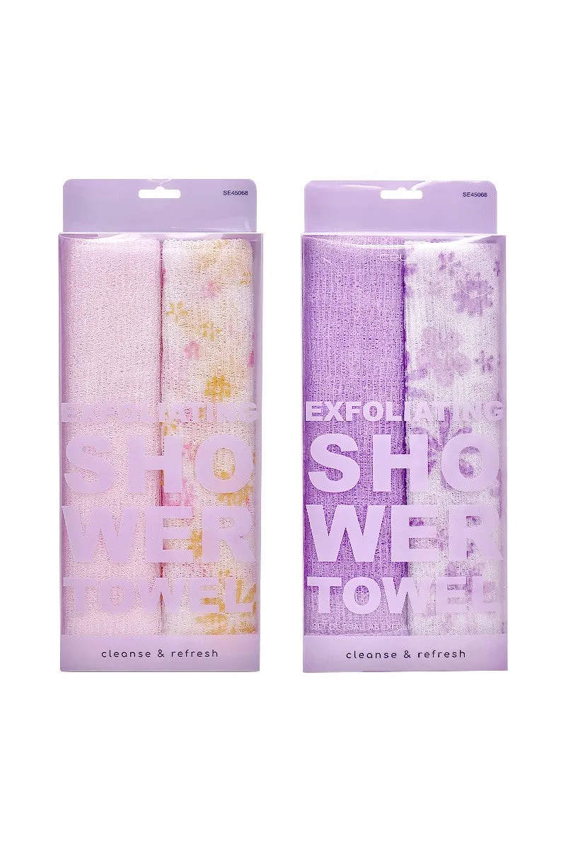 Exfoliating Shower Towel Set