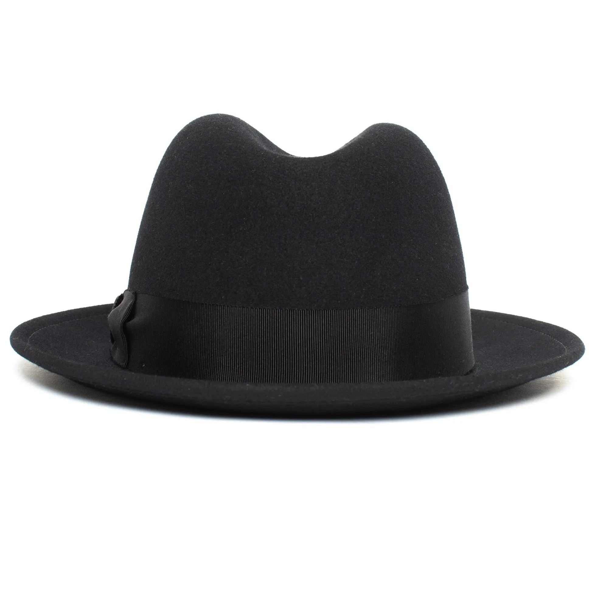 Felt Finery Series Trendy Bow Tie Felt Fedora Hat