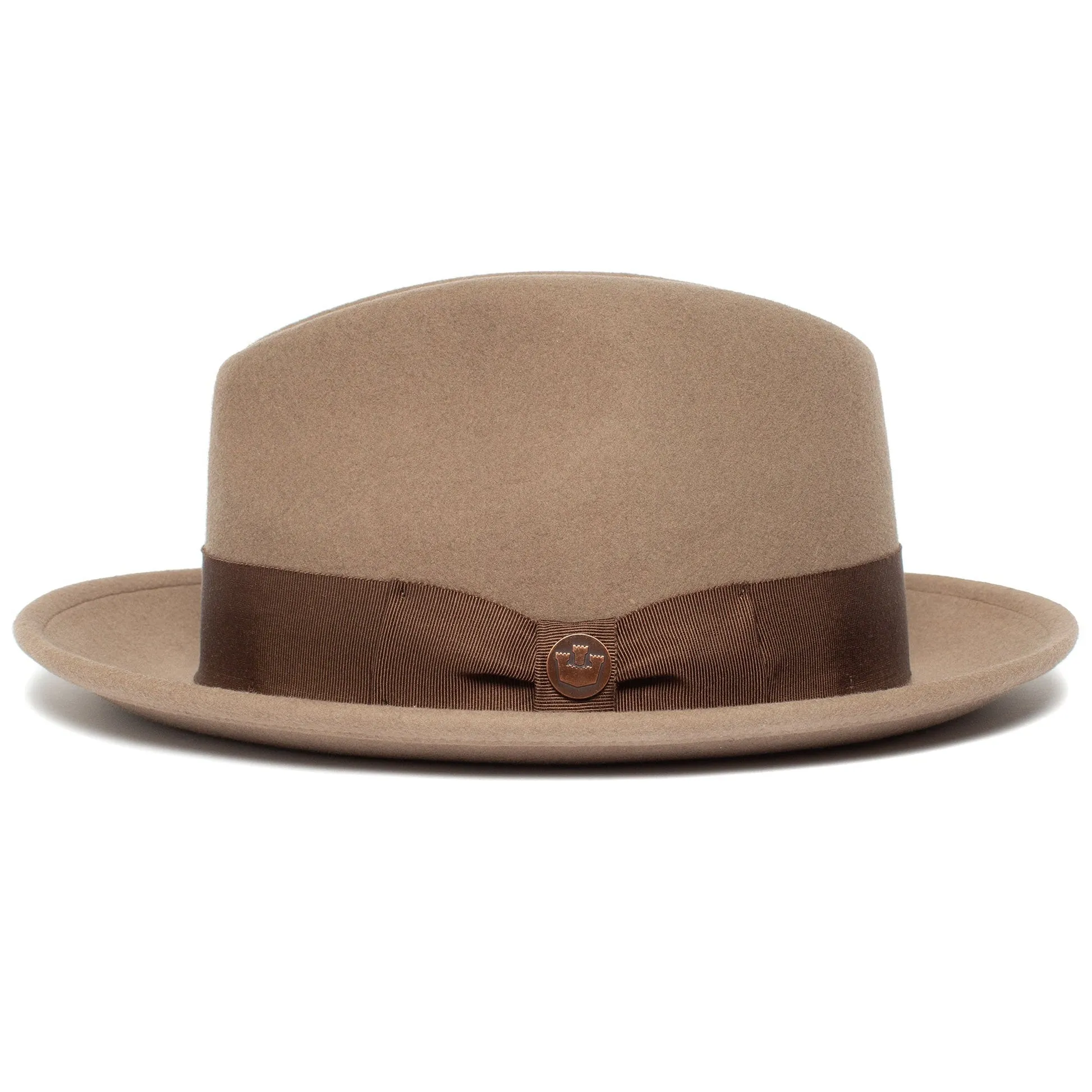 Felt Finery Series Trendy Bow Tie Felt Fedora Hat