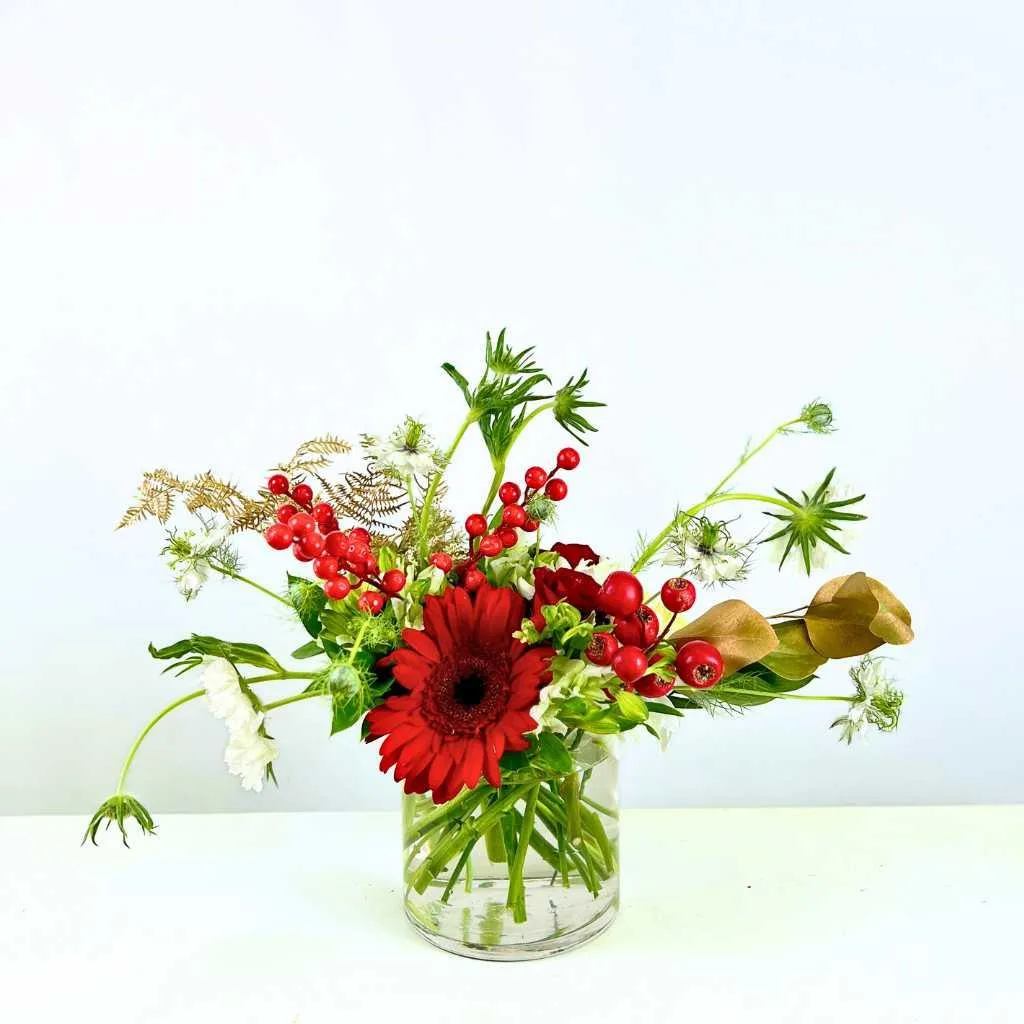 Holly Jolly Blossom Flower Arrangement