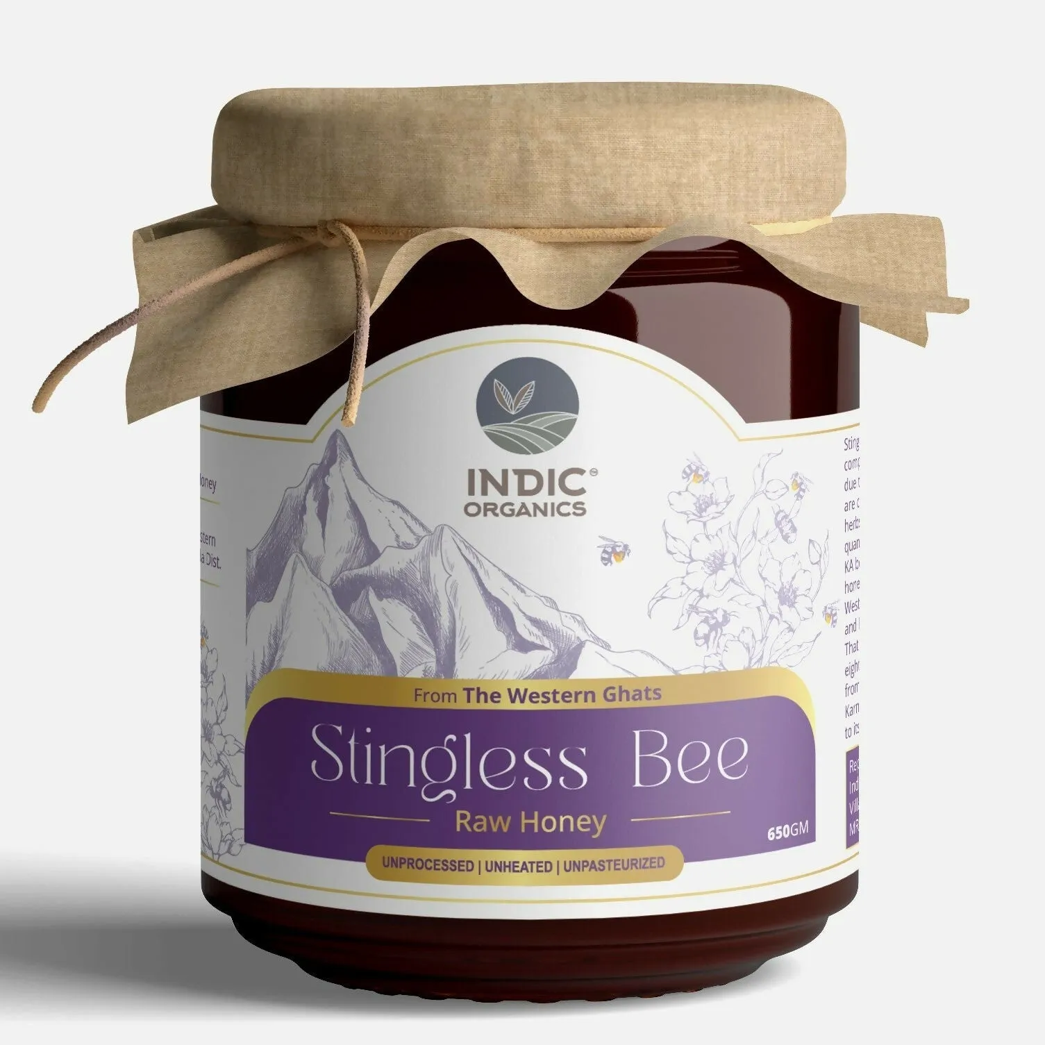 Indic Organics Small Stingless Bee Raw Honey from Western Ghats