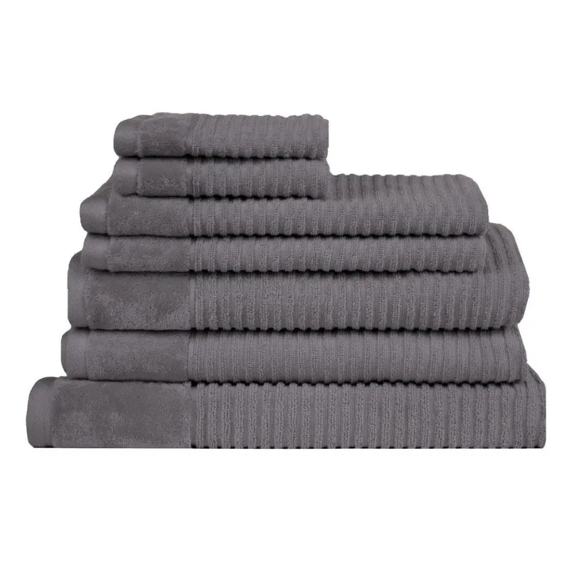 Jenny Mclean Royal Excellency 7 Piece Charcoal Towel Pack