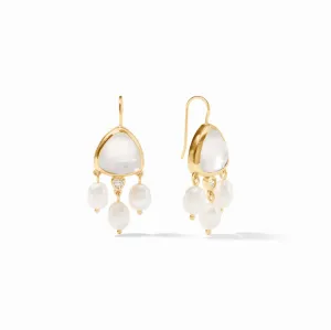 Julie Vos Aquitaine Chandelier Earring, Clear Crystal