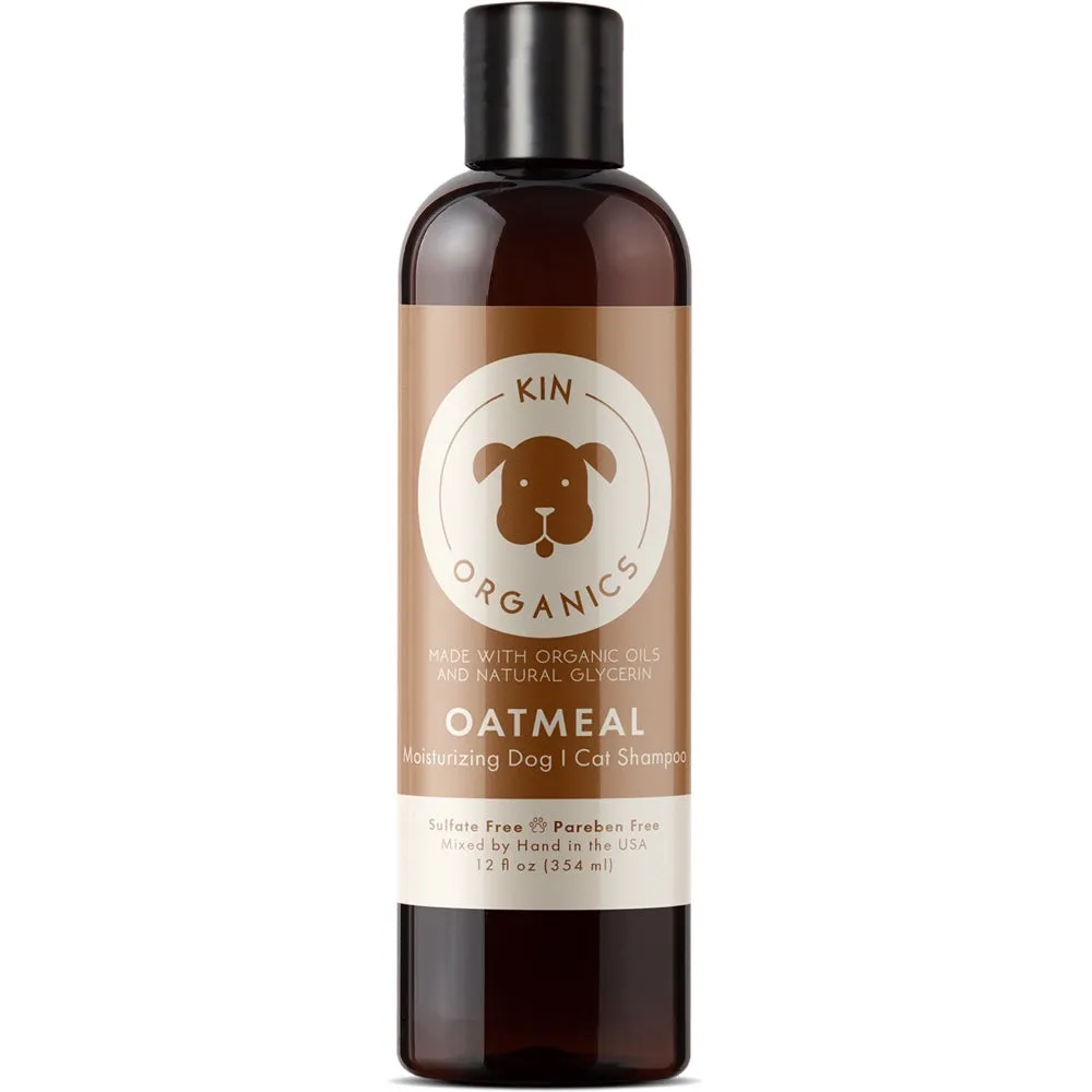 Kin Kind KIN ORGANICS Unscented Oatmeal Moisturizing Dog & Cat Shampoo 12oz