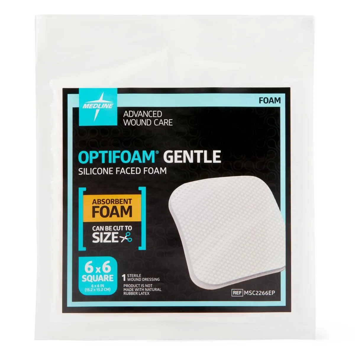 Medline Optifoam Gentle Non-Bordered Silicone-Faced Foam Dressings