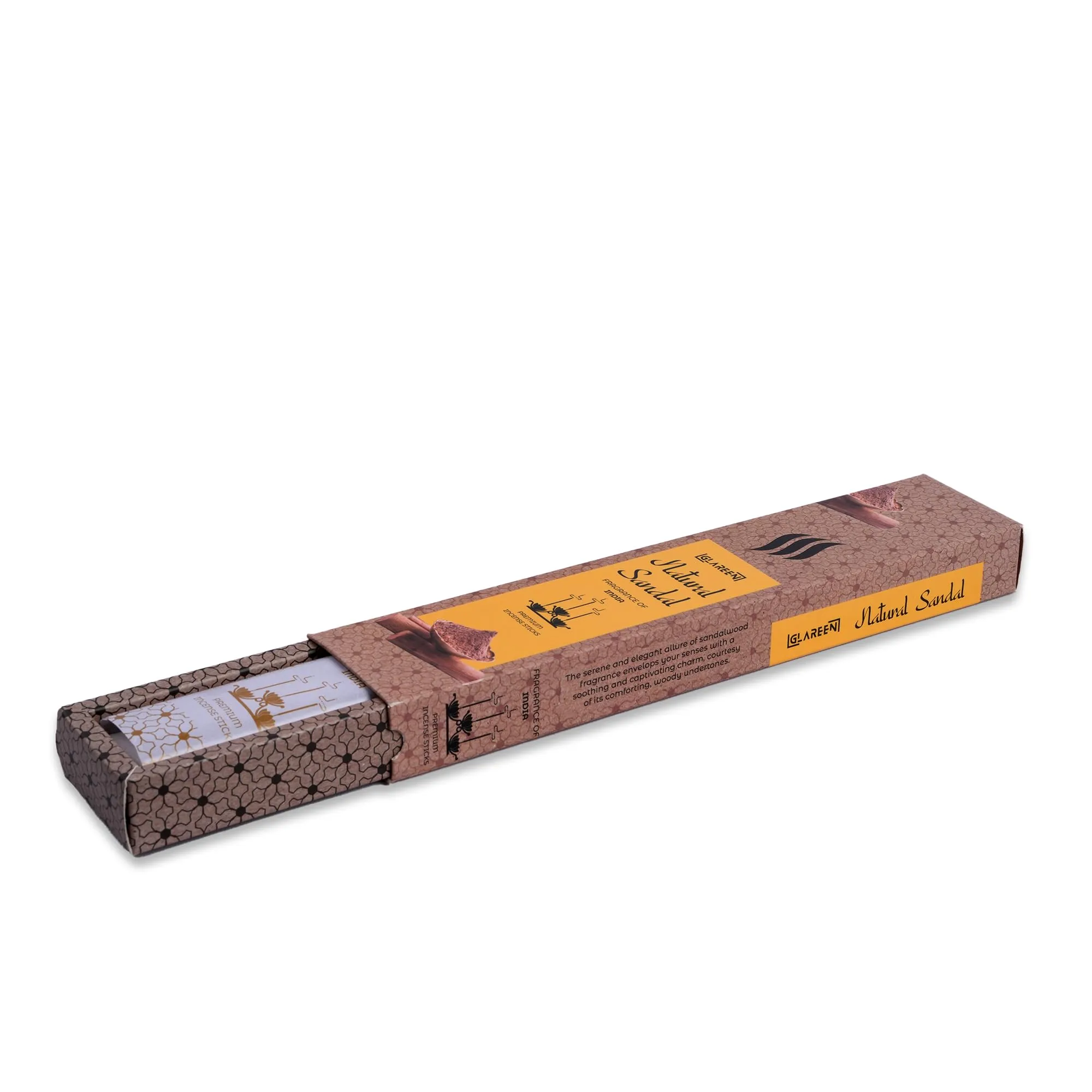 Natural Sandal Harmony: Pure Sandalwood Agarbatti Incense Sticks (Pack of 50) | Embrace Tranquility with Every Scented Breath