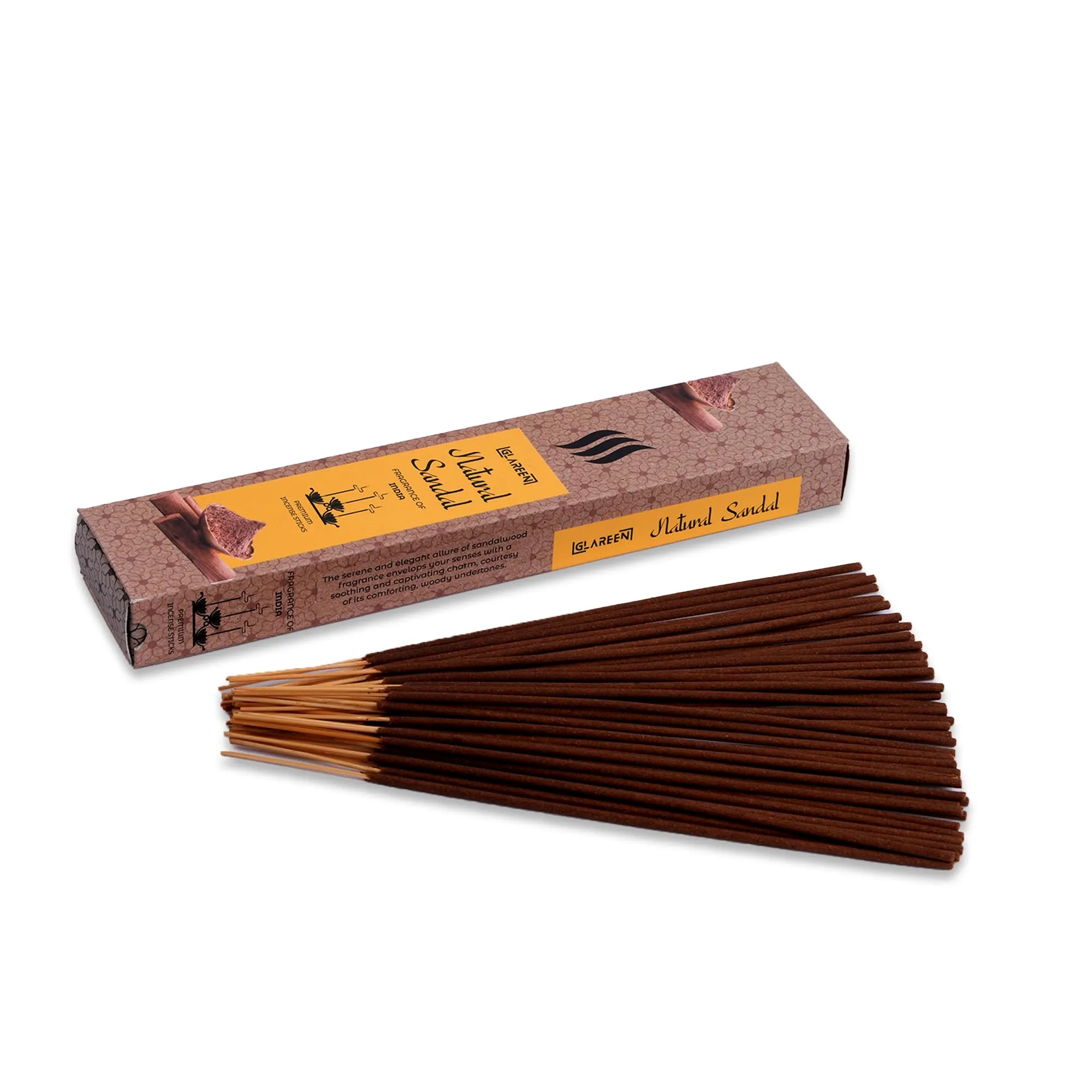 Natural Sandal Harmony: Pure Sandalwood Agarbatti Incense Sticks (Pack of 50) | Embrace Tranquility with Every Scented Breath