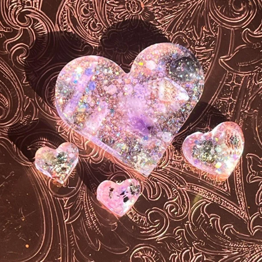 Orgonite Heart Collection ~Hand crafted and infused with metals and crystals ~ Great for Valentines Day, Friends and Gifting