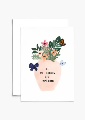 Papillons Greeting Card