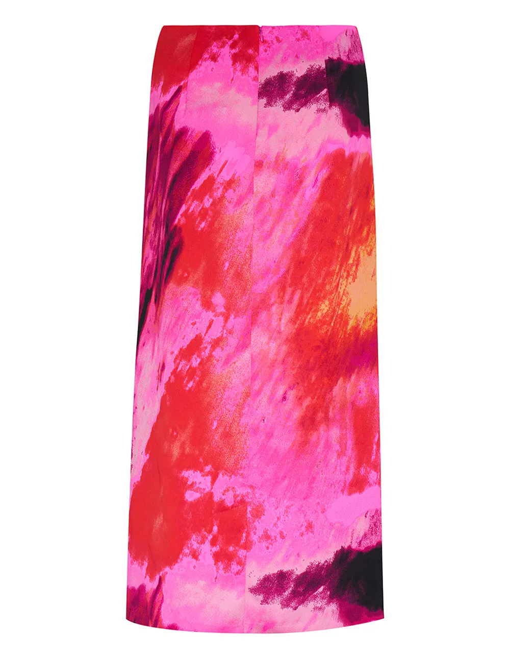 Printed Supple Satin Skirt