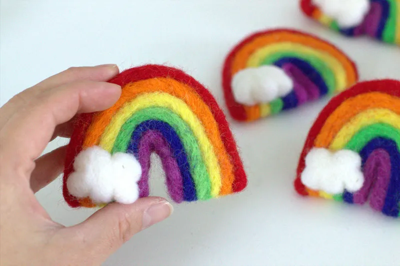 Rainbow & Cloud Felt Shapes- ROYGBIV