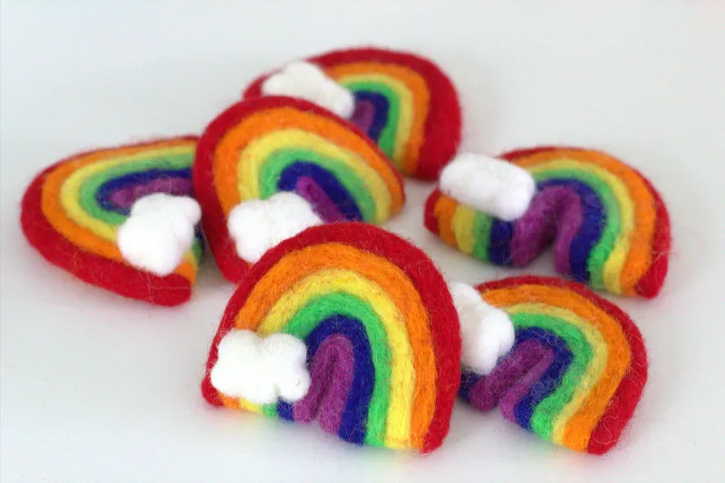 Rainbow & Cloud Felt Shapes- ROYGBIV