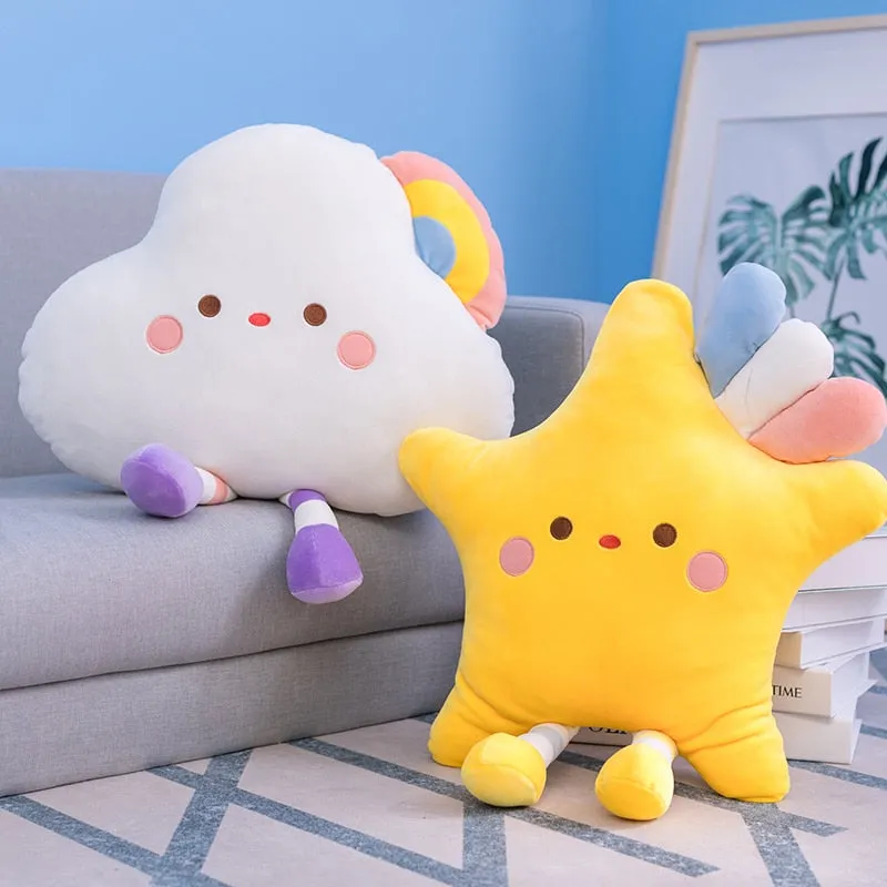 Rainbow Cloud & Star Plushies