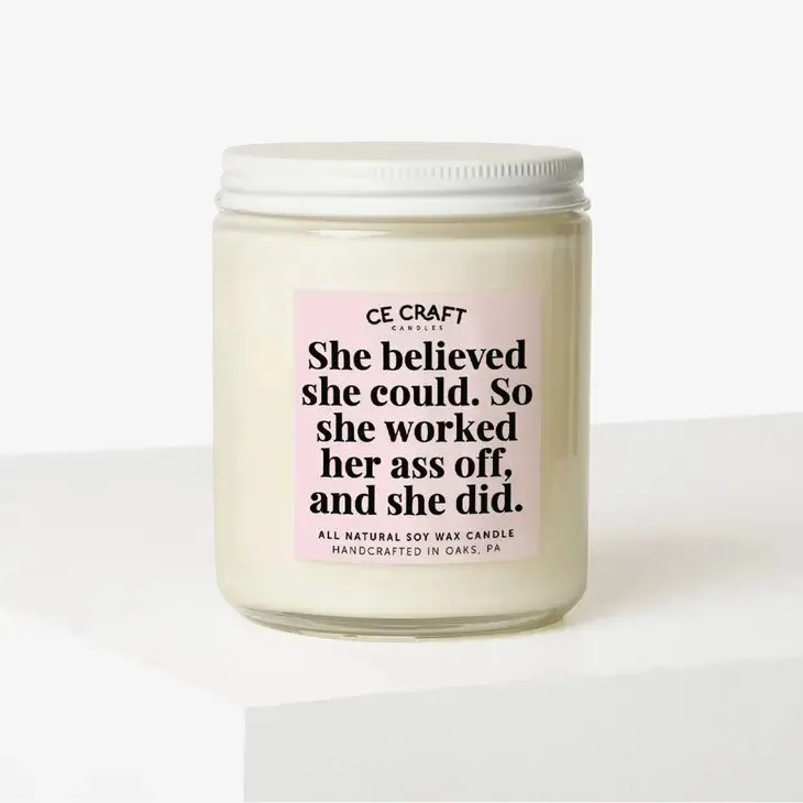 She Believed She Could Soy Wax Scented Candle