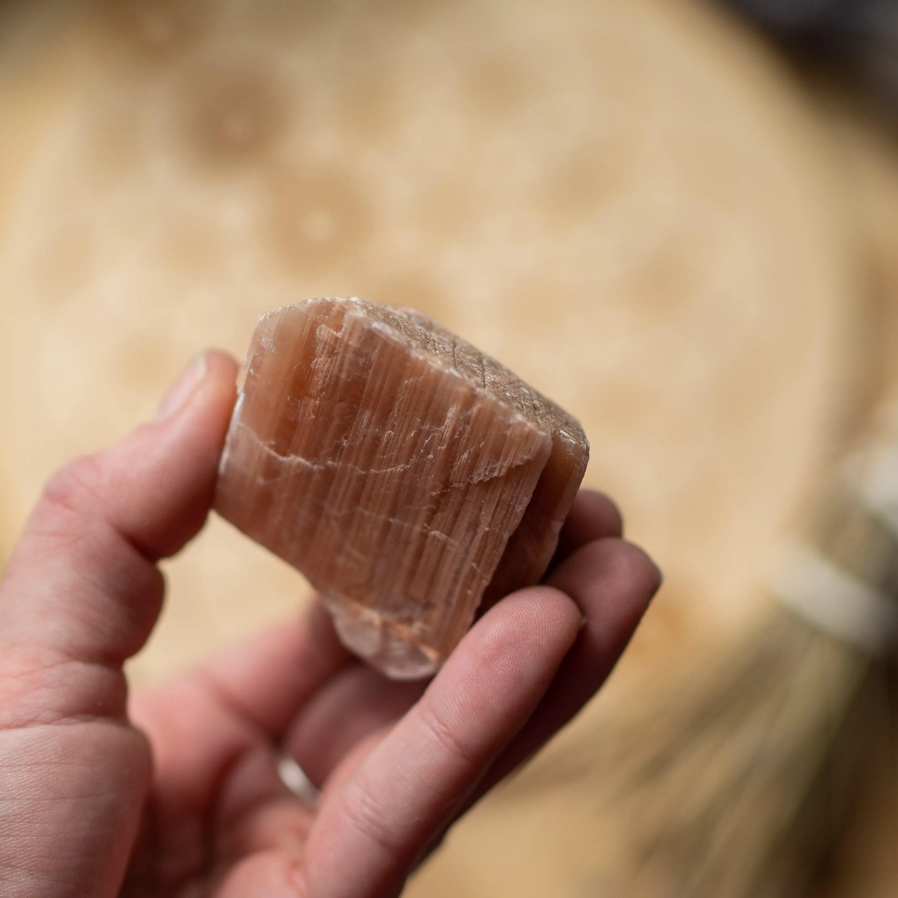 Unique Banded Orange Calcite Specimen~ Uplifting Energy