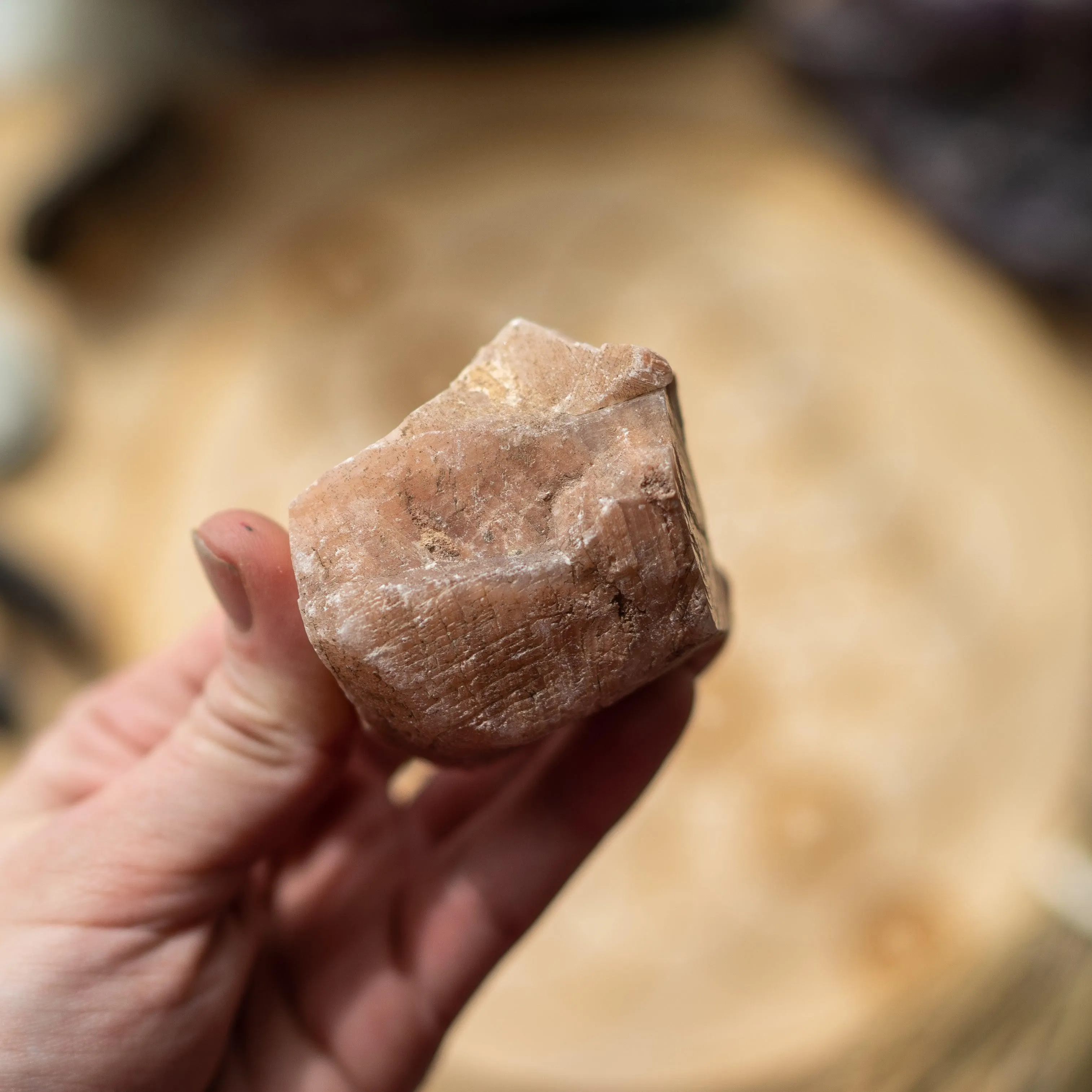 Unique Banded Orange Calcite Specimen~ Uplifting Energy