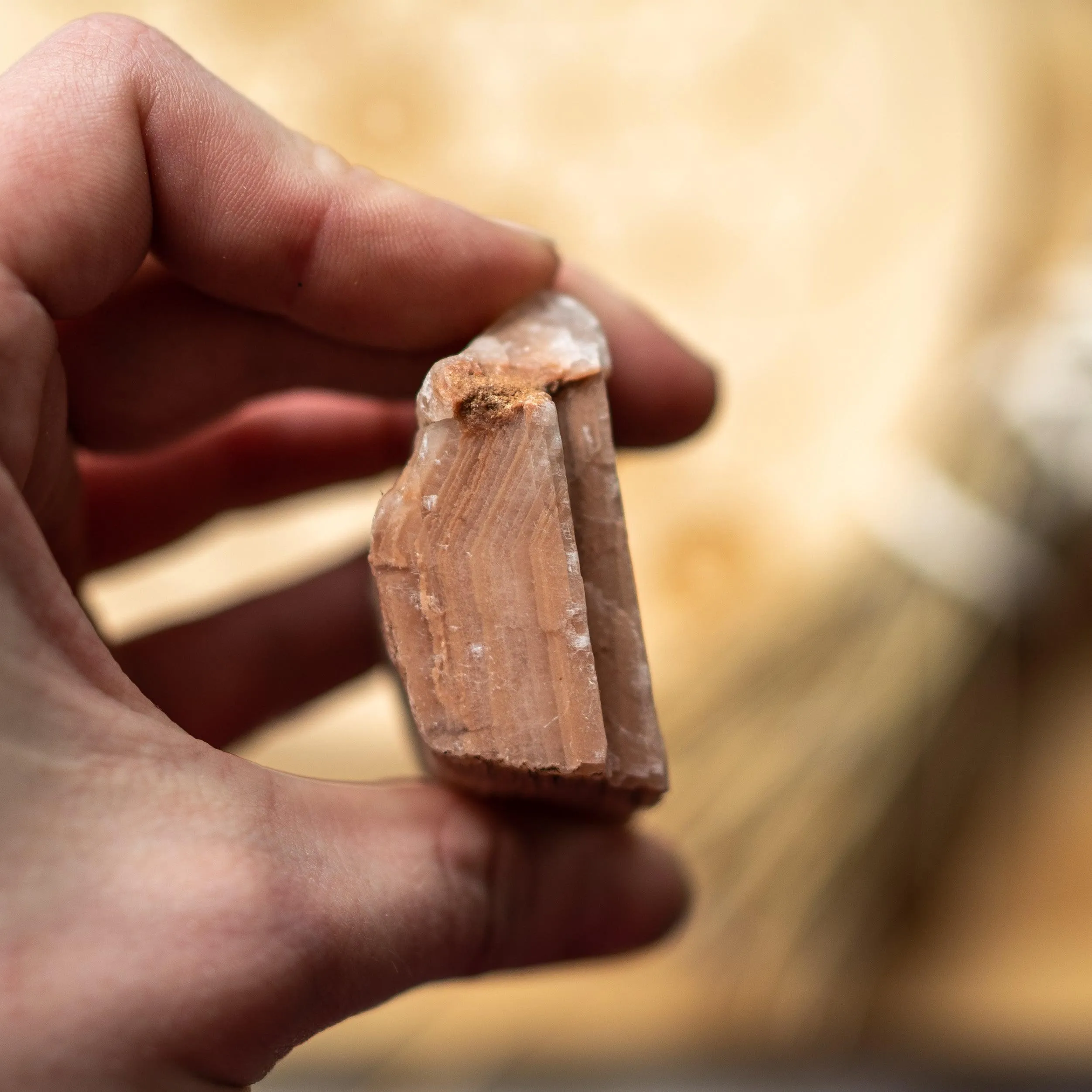 Unique Banded Orange Calcite Specimen~ Uplifting Energy