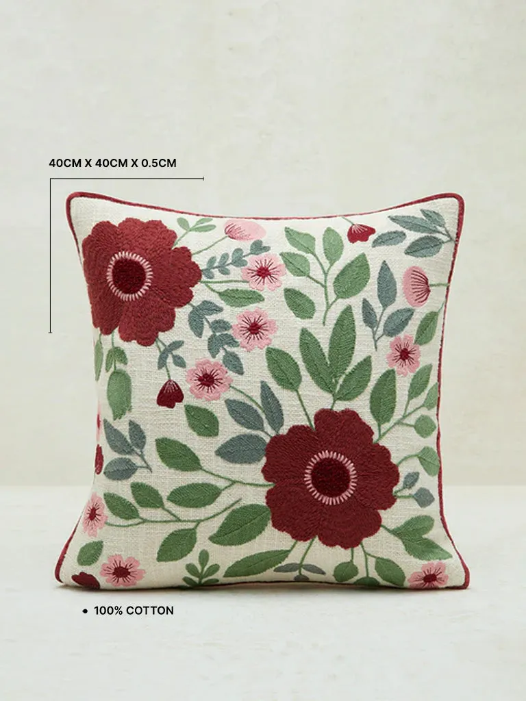 Westside Home Multicolour Floral Pattern Cushion Cover