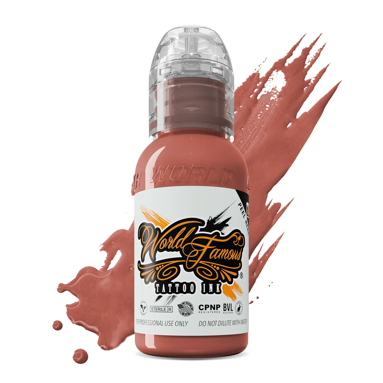 World Famous Pink Ribbon Warm Peach Ink 1oz